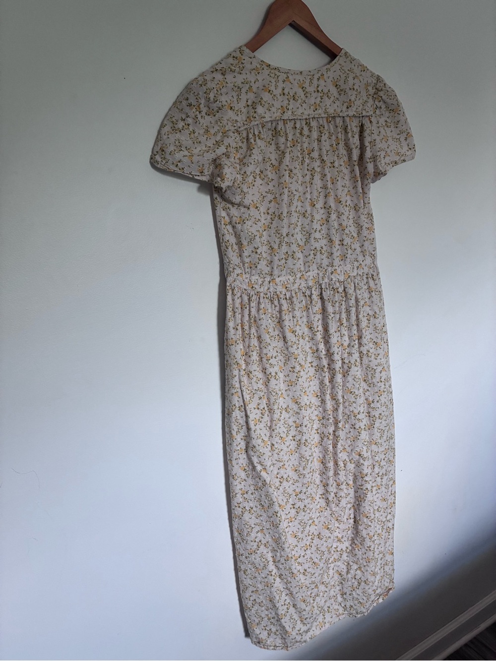 Christy Dawn Cream Midi Dress with Yellow Floral Print - Dawn Dress - Sun Spray - Picture 7 of 7